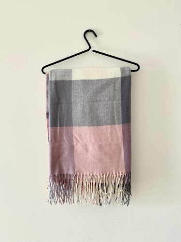 Xxl schal kariert rosa - xxl,