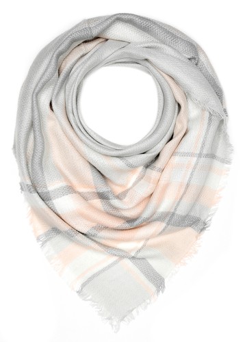 Damen strickschal kariert karo - strickschal,