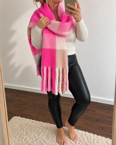 Xxl schal pink rosa - schal, creme