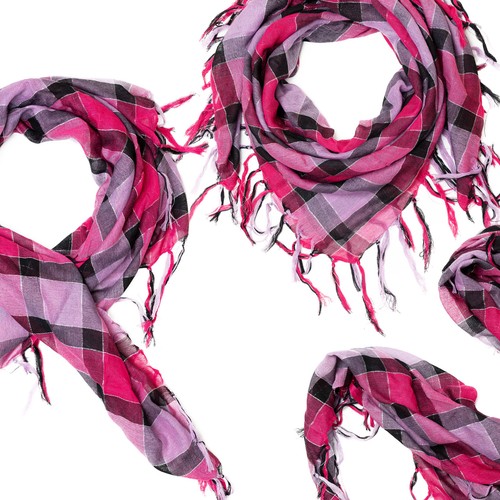 Palituch pink kariert schal - palituch,